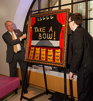 Unveiling the painting